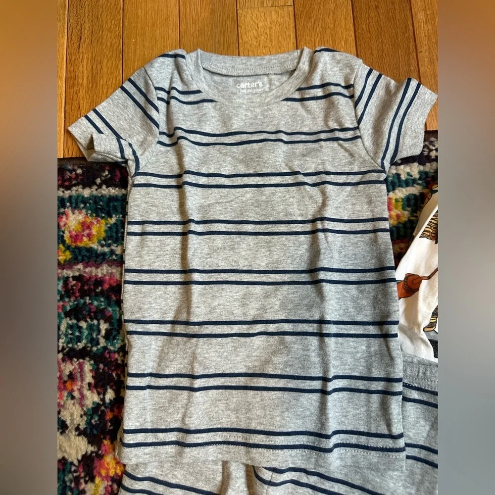 Carters Printed Pajama Sets Toddler Boy 2T Trucks Stripes